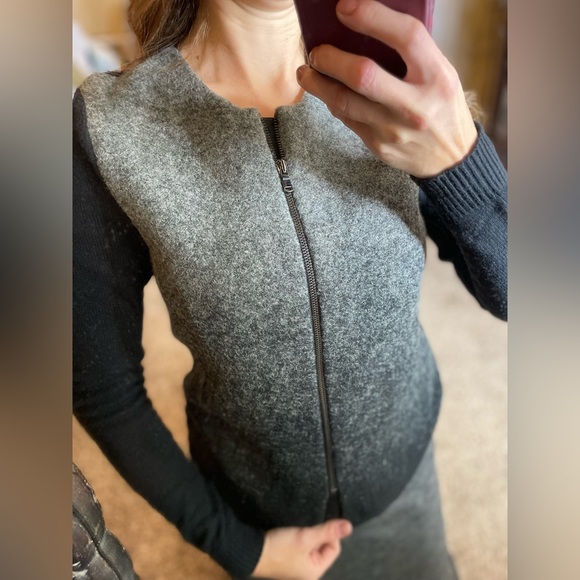 Ann Taylor wool ombré sweater top jacket skirt set xs 0 2 - Picture 4 of 11